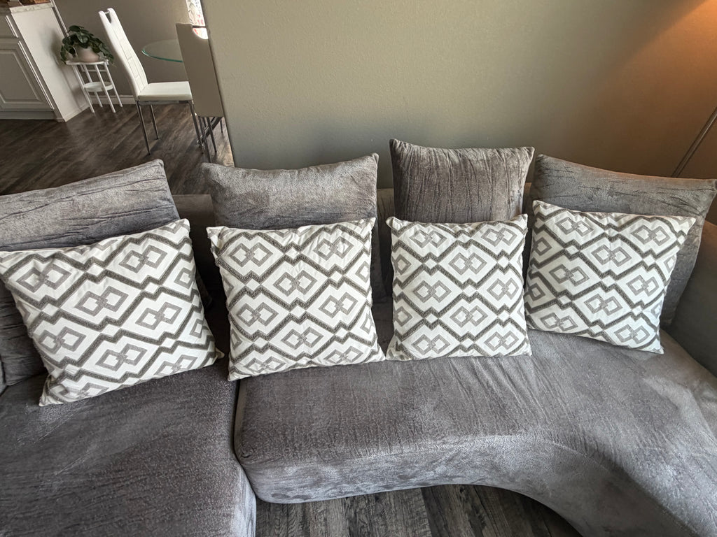 Set of 2 Modern Decorative Pillow Covers | Soft Cushion Covers | Hidden Zipper | Free Shipping