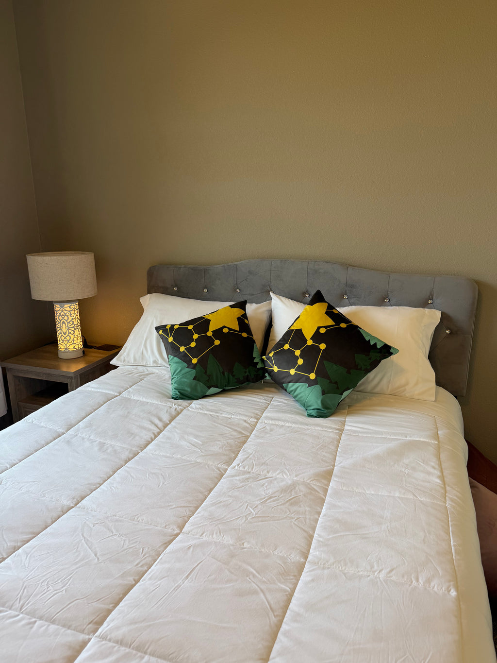 Golden Constellation Pillow Cover