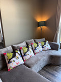 Curious Kitty Velvet Pillow Cover – Soft Decorative Cushion Cover for Sofa, Bedroom & Living Room