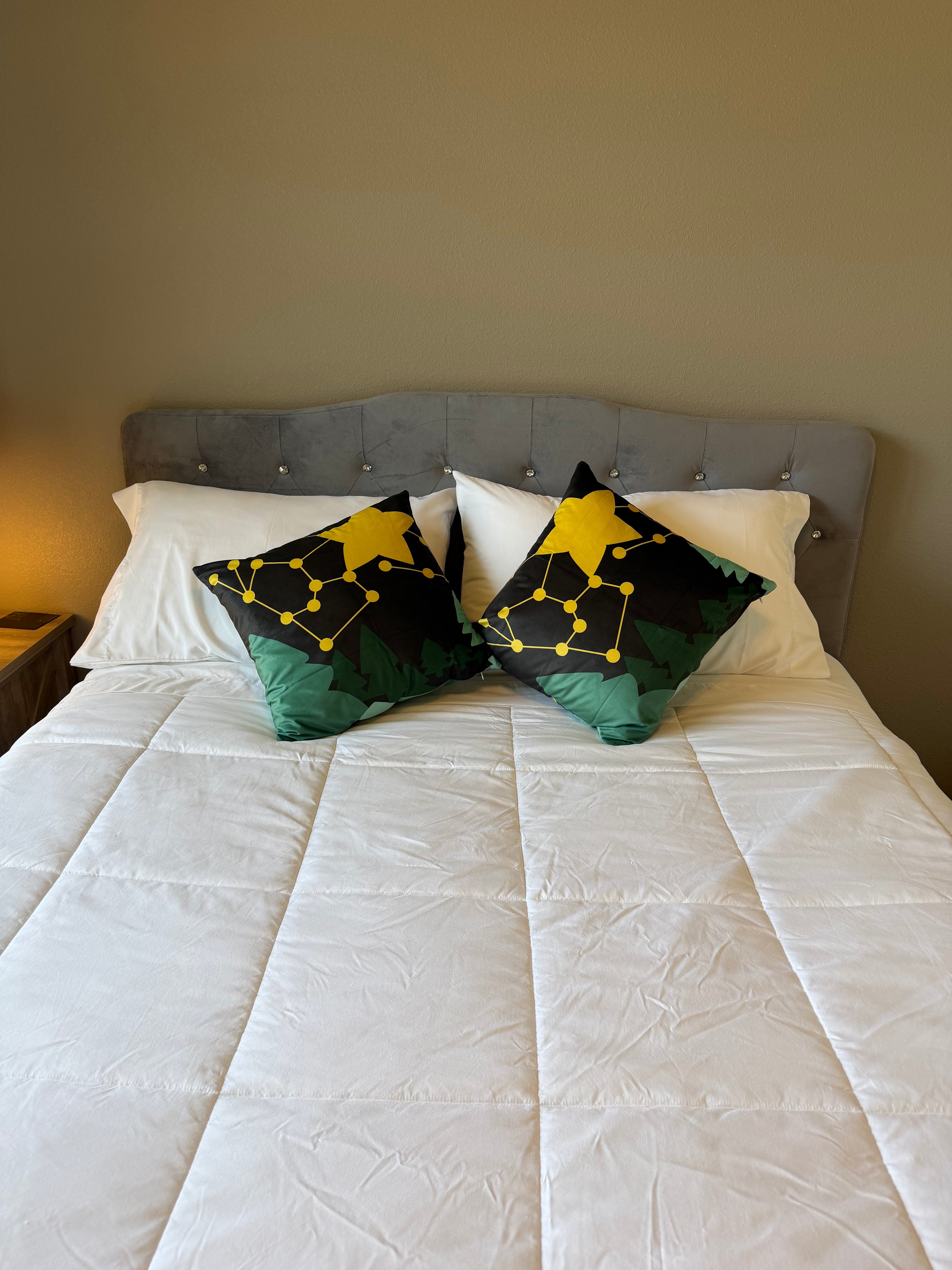 Golden Constellation Pillow Cover