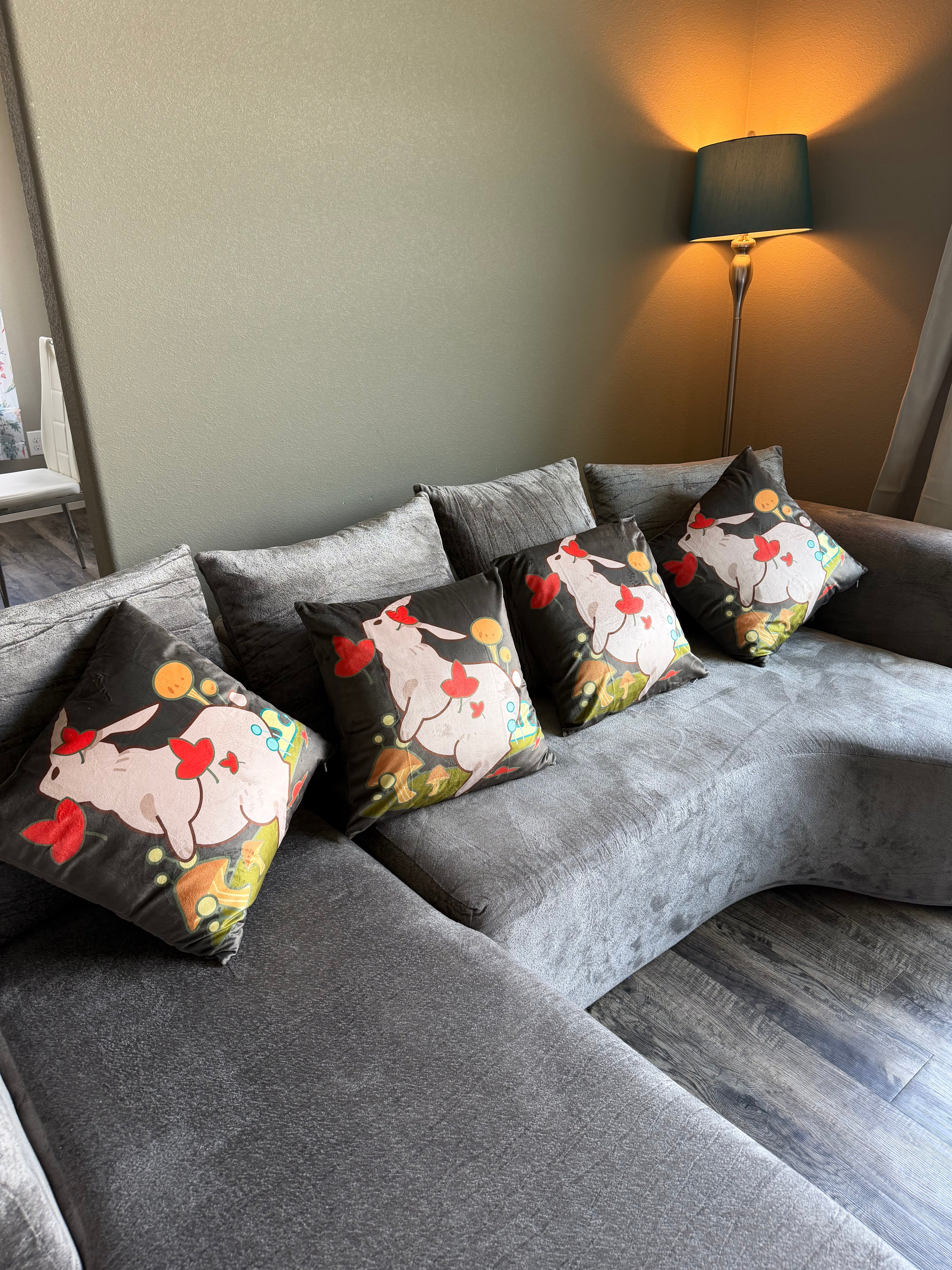 Cute Bunny Throw Pillow Covers – Soft Decorative Cushion Covers for Sofa, Couch & Bedroom (Set of 2 / Set of 4)