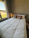 Halloween Pumpkin Throw Pillow Cover – Soft Linen Decorative Cushion Cover for Sofa, Bed & Airbnb