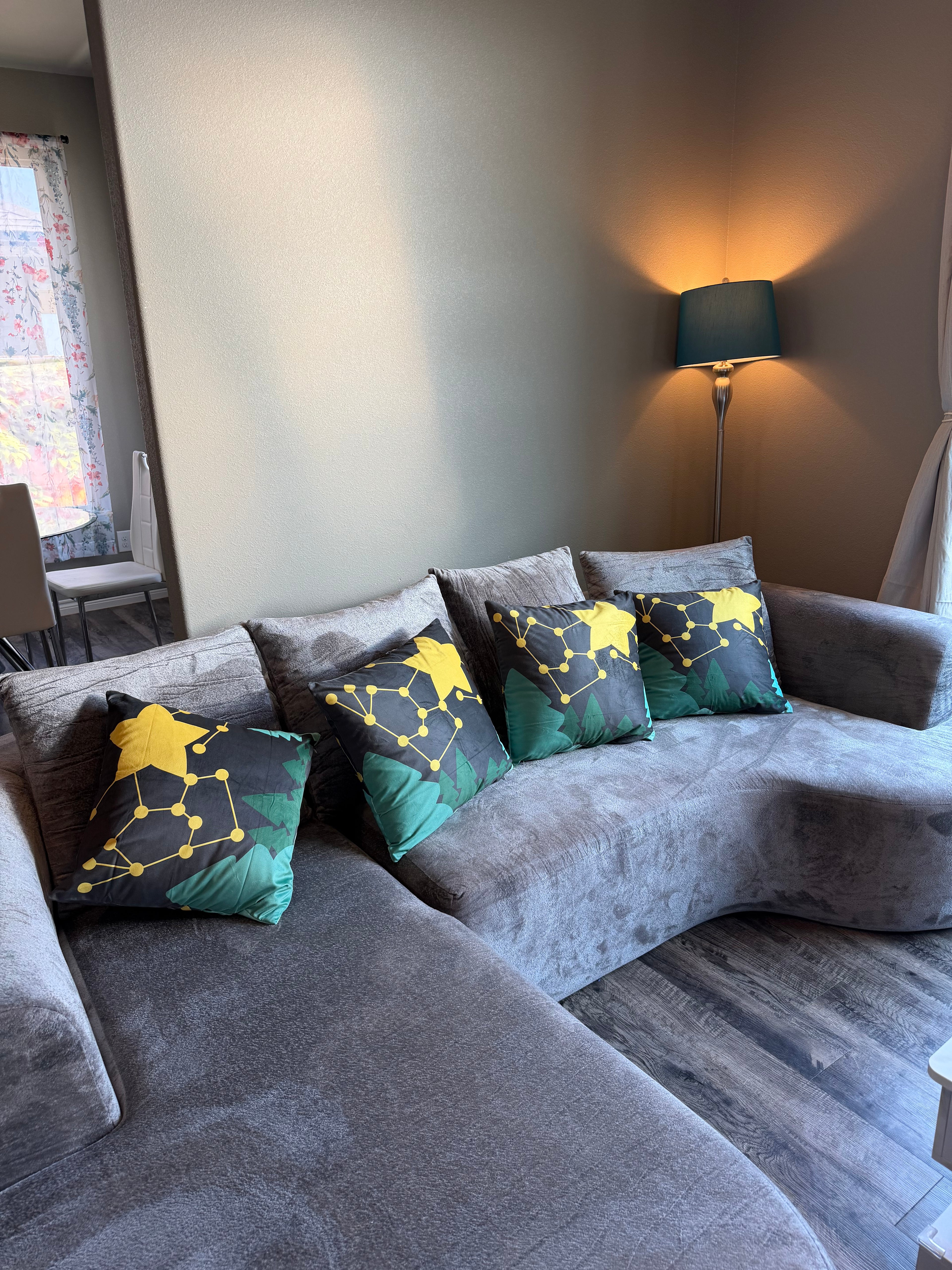 Golden Constellation Pillow Cover