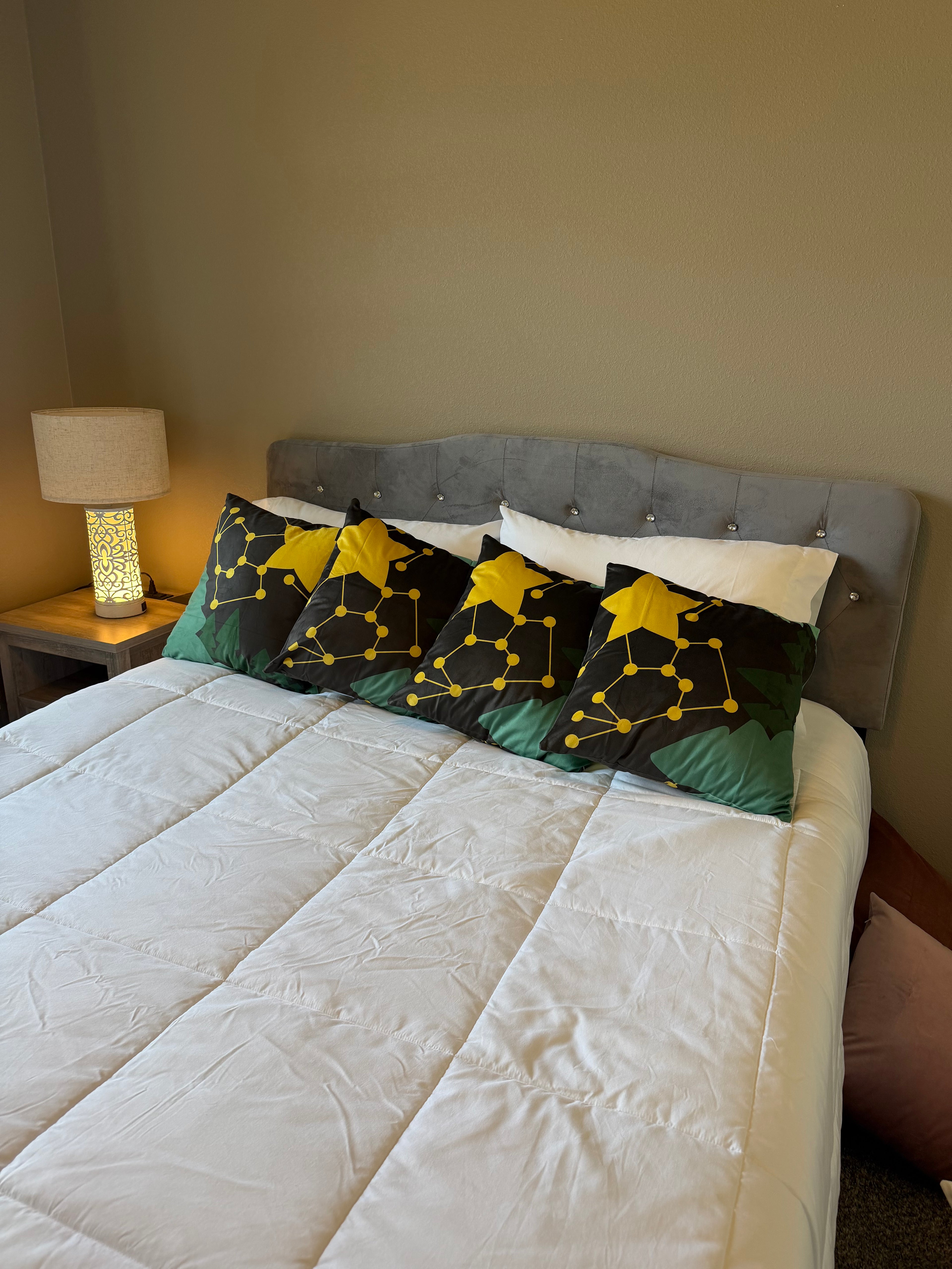 Golden Constellation Pillow Cover