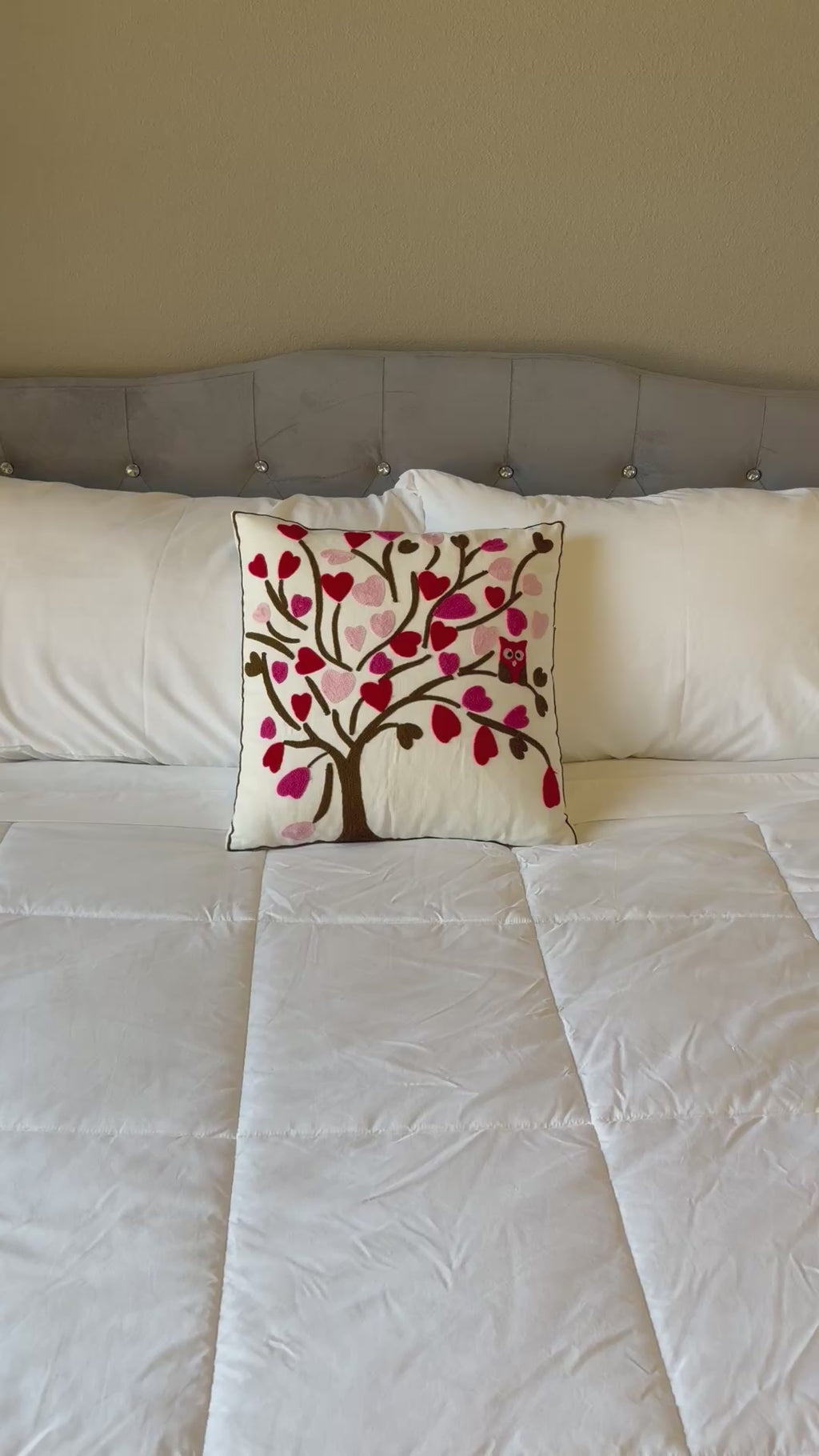 Red Plum Blossom Pillow Cover - Soft Velvet Cushion Cover