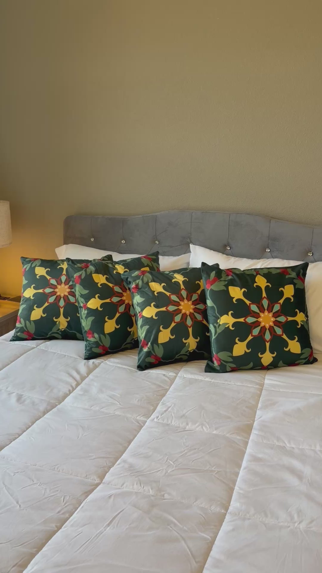 Golden Daisy Garden Throw Pillow Covers